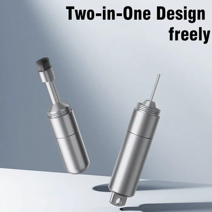 Mobile Phone Card Removal Aluminum Alloy Sim Card Tray Pin Eject Removal Tool 2-In-1 Cleaner Portable Keychain for Mobile Phones