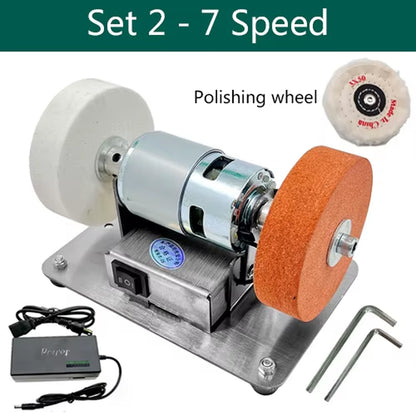 100W Double Grinder Machine Table Grinding Coarse and Fine Polishing Electric Grinding Wheel Grindig Stone Household