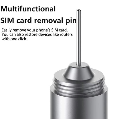 Mobile Phone Card Removal Aluminum Alloy Sim Card Tray Pin Eject Removal Tool 2-In-1 Cleaner Portable Keychain for Mobile Phones