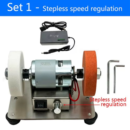 100W Double Grinder Machine Table Grinding Coarse and Fine Polishing Electric Grinding Wheel Grindig Stone Household