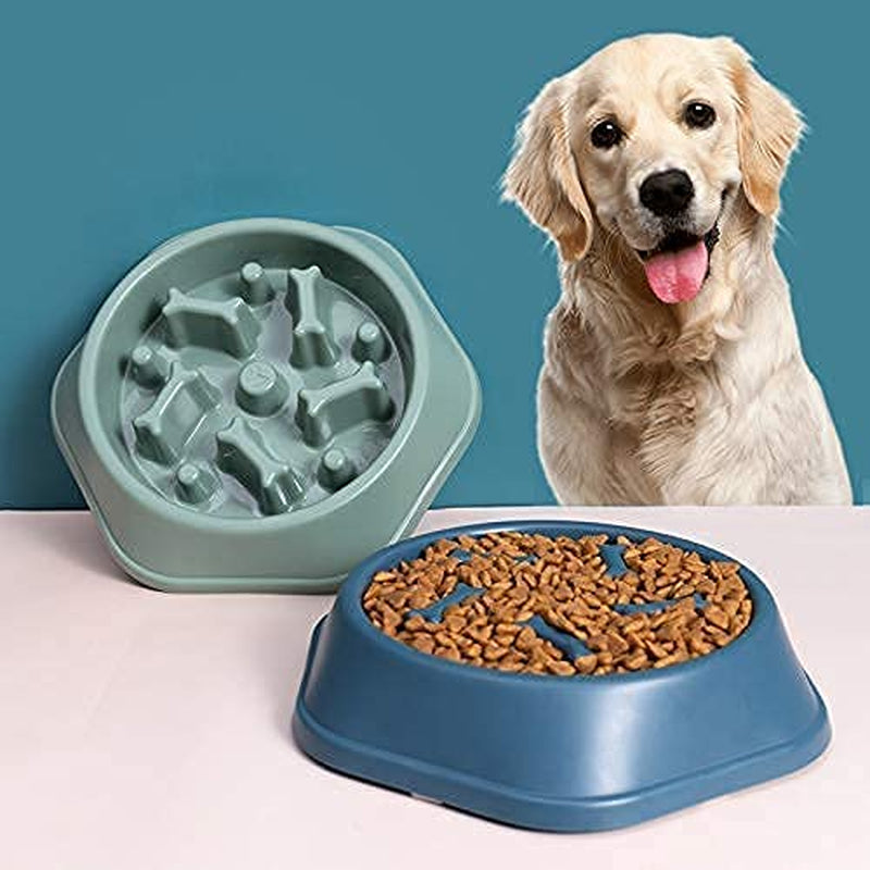 Slow Feeder Dog Bowl No Choking Slow Feeder Bloat Stop Dog Food Water Bowl with Funny Pattern