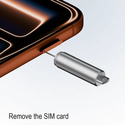 Mobile Phone Card Removal Aluminum Alloy Sim Card Tray Pin Eject Removal Tool 2-In-1 Cleaner Portable Keychain for Mobile Phones