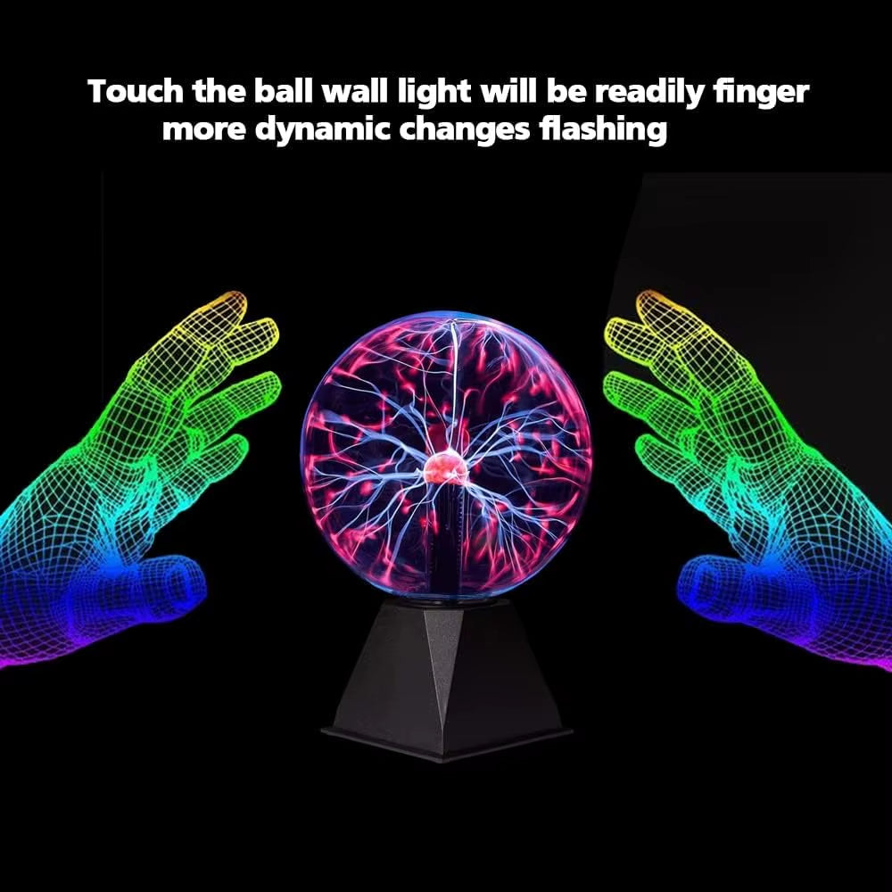 3/4/5/6/8In Magic Plasma Ball Lamp LED Night Light Touch Atmosphere Lights Christmas Party Bedroom Decor Kids Birthday Gift Toy
