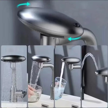 Torneira Multifuncional Para Cascata, 4 Modo De Saída De Água, Torneira De Pulverização, Rotação 360 °, Água Quente E Fria, Mist