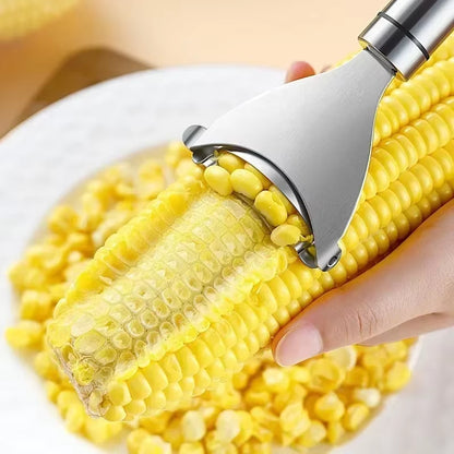 Corn Stripper Stainless Steel Manual Corn Planer Cob Stripper Reusable Corn Peeler Thresher Kitchen Fruit Vegetable Gadget Tool