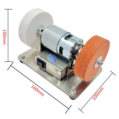 100W Double Grinder Machine Table Grinding Coarse and Fine Polishing Electric Grinding Wheel Grindig Stone Household