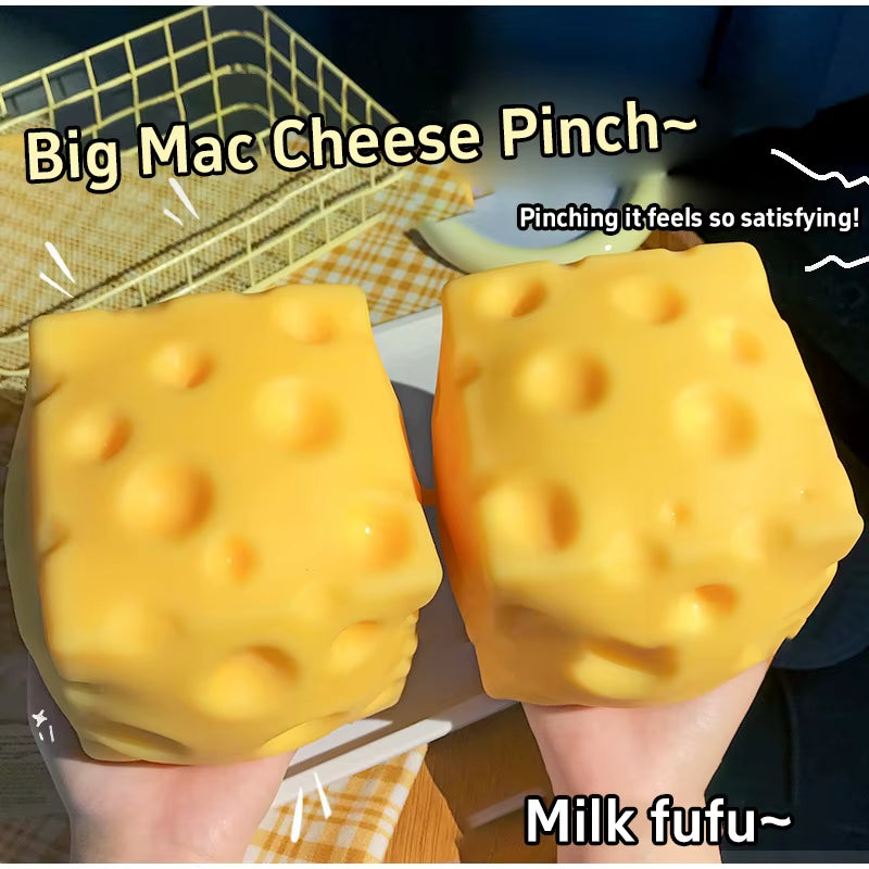 Simulate Cheese Slow Rebound Pinching Office Decompression Slow Rebound Cheese Pinching Ornament Relax and Decompress and Knead.