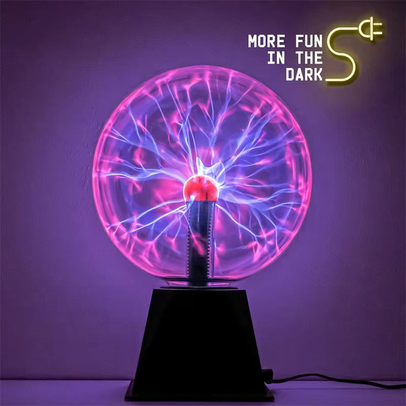 3/4/5/6/8In Magic Plasma Ball Lamp LED Night Light Touch Atmosphere Lights Christmas Party Bedroom Decor Kids Birthday Gift Toy